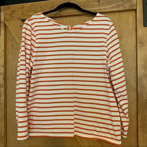 Orange Striped Jcrew Tee